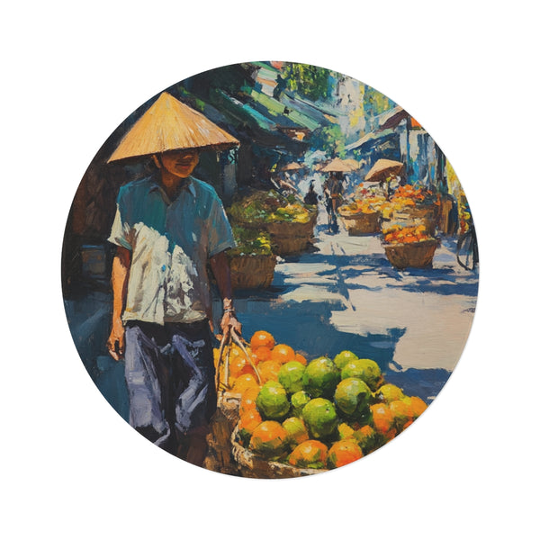 "Hanoi Dreams: Round Rug"
