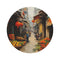 "Hanoi Hand-Painted Round Rug"