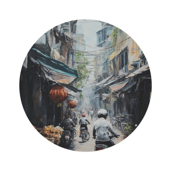 "Hanoi Hustle Round Rug"