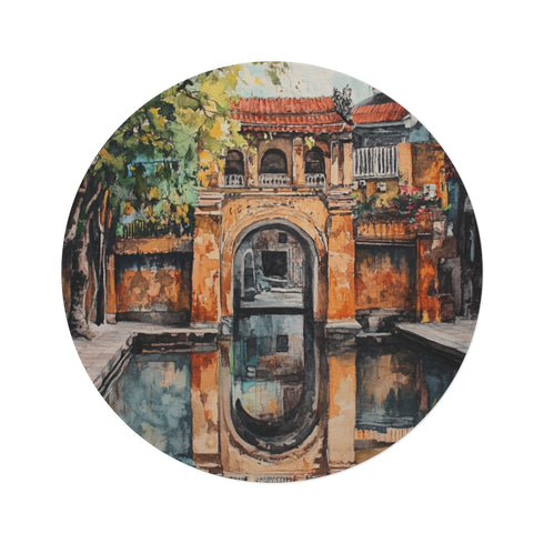 "Hanoi Landscape Round Rug"