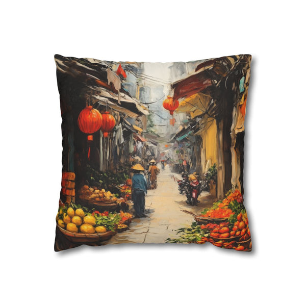"Hanoi Vibes Pillowcase: Vibrant Vietnam"
