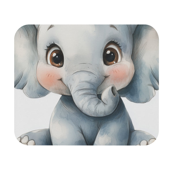 Happy Elephant Watercolor Mouse Pad