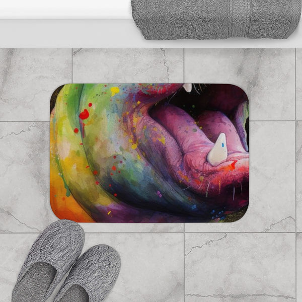 Happy Hippo — Non-Slip Bath Mat — Bathroom Floor Lifestyle View