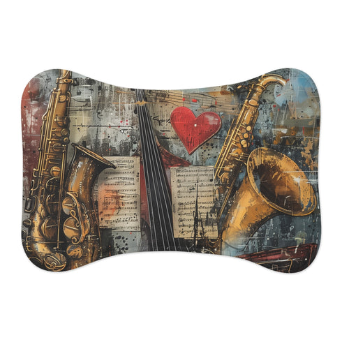 "Harmonious Pet Mat: Music-Inspired Comfort"