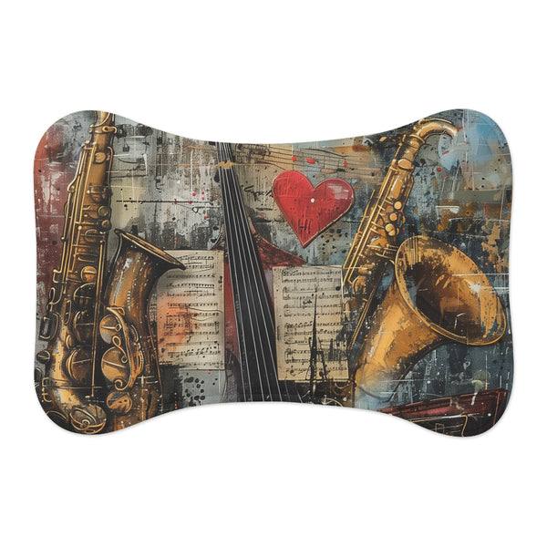 "Harmonious Pet Mat: Music-Inspired Comfort"