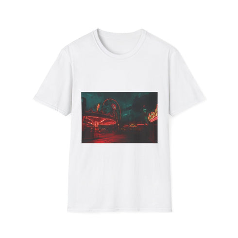 Haunted Carnival on Another Planet Graphic Unisex Softstyle T-Shirt - Front View