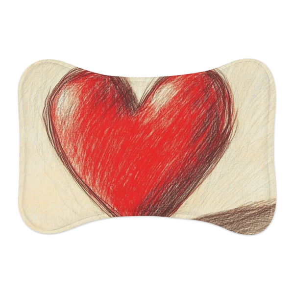 "Heartfelt Love Pet Mat: Red"