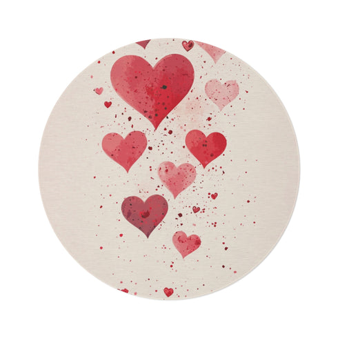 "Heartfelt Love Round Rug"