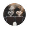"Heartwarming Two Mugs Round Rug"