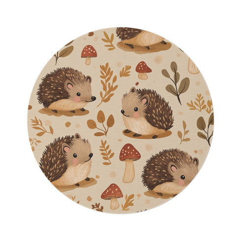"Hedgehog Haven Round Rug"
