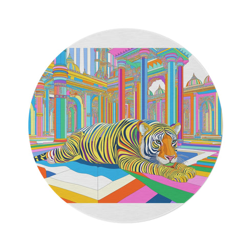 "Hindu Jungle Round Rug"