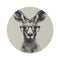 "Hipster Kangaroo Round Rug: Stylish & Quirky"