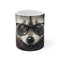 "Hipster Raccoon Coffee Mug: Trendy Wildlife Relaxation"
