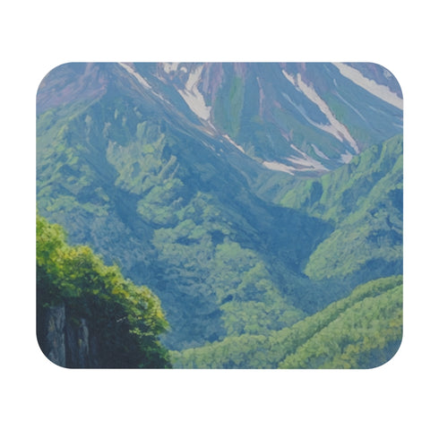 Hokkaido Waterfall Mountain Mouse Pad