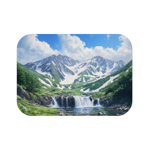 "Hokkaido Waterfall Wonderland Bath Mat"