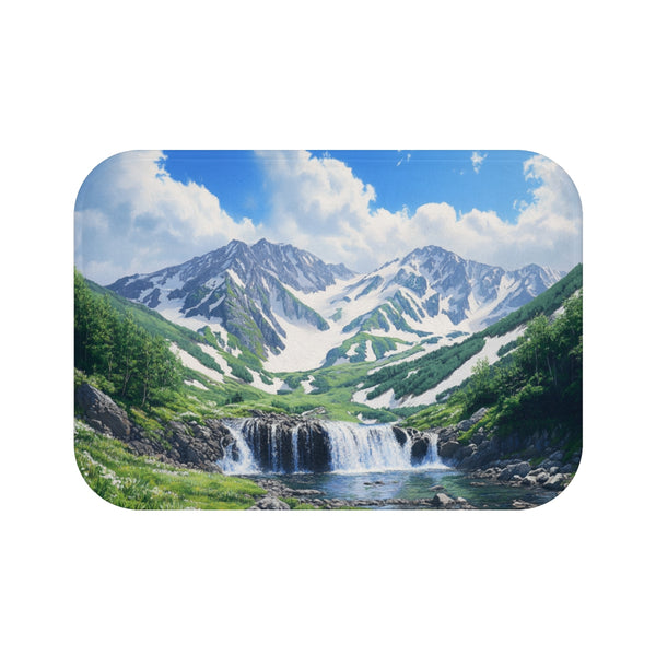 "Hokkaido Waterfall Wonderland Bath Mat"
