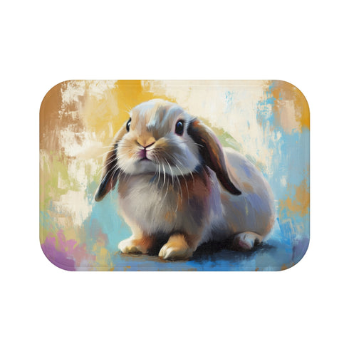 "Holland Lop Painting Bath Mat"