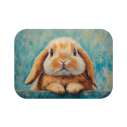 "Holland Lop Rabbit Art Bath Mat"
