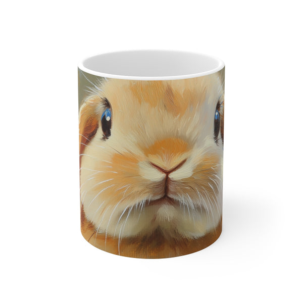"Holland Lop Rabbit Coffee Mug: Adorable Bunny Art"