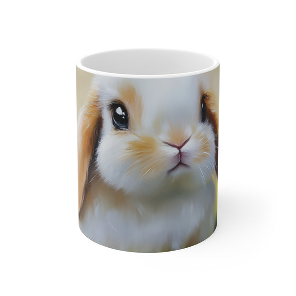 "Holland Lop Rabbit Mug: Adorable Artistry!"