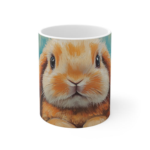 "Holland Lop Rabbit Mug: Adorable & Unique Art"