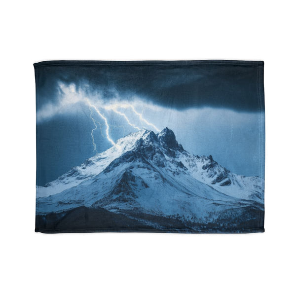 Hollow Mountain Ringing with Thunder Plush Fleece Throw Blanket