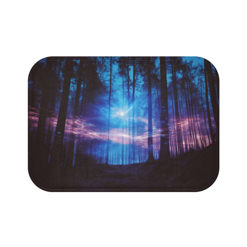 Hologram Bath Mat Glitch Forest