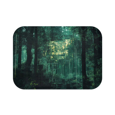 Hologram Forest Bath Mat Glitch
