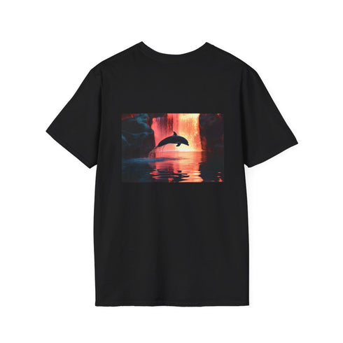 Holographic Dolphin Mirror Pool T-shirt.
