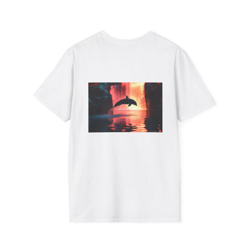 Holographic Dolphin Mirror Pool T-shirt.