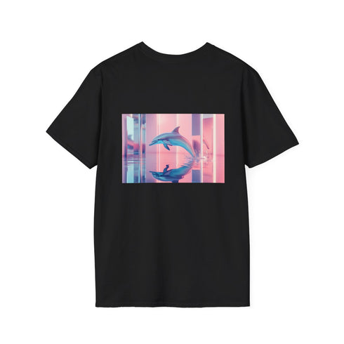 Holographic dolphin mirror pool tshirt