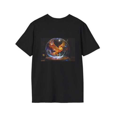 Holographic Phoenix Glass Dome T-Shirt