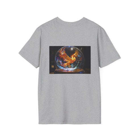 Holographic Phoenix Glass Dome T-Shirt