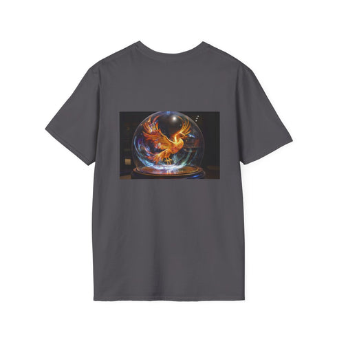 Holographic Phoenix Glass Dome T-Shirt