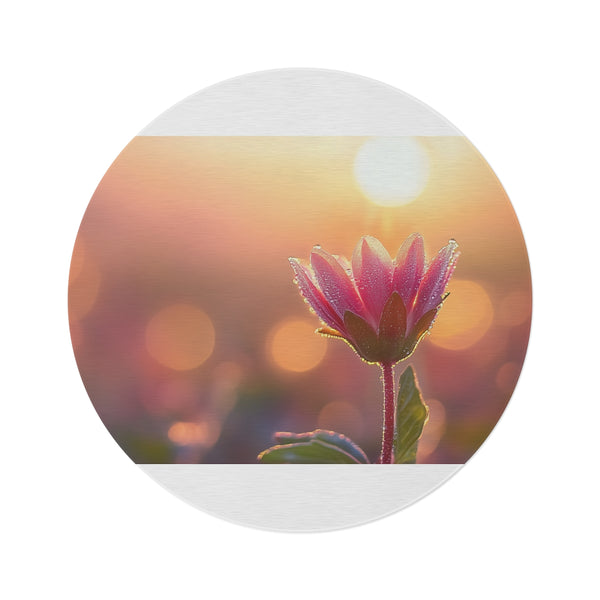 "Hopeful Sunrise Round Rug"