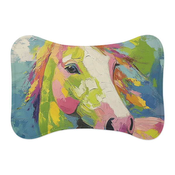 "Horse Impressionistic Multi-Colored Pet Mat"