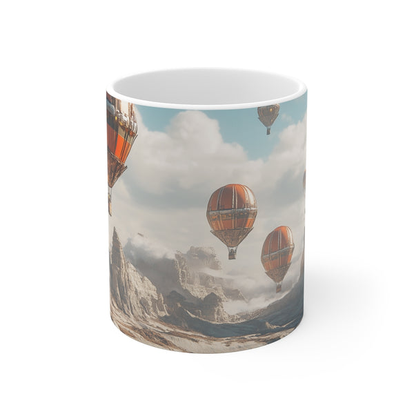 Hot Air Balloon Alien Mug