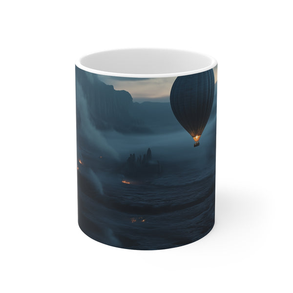 Hot Air Balloon Alien Terrain Mug