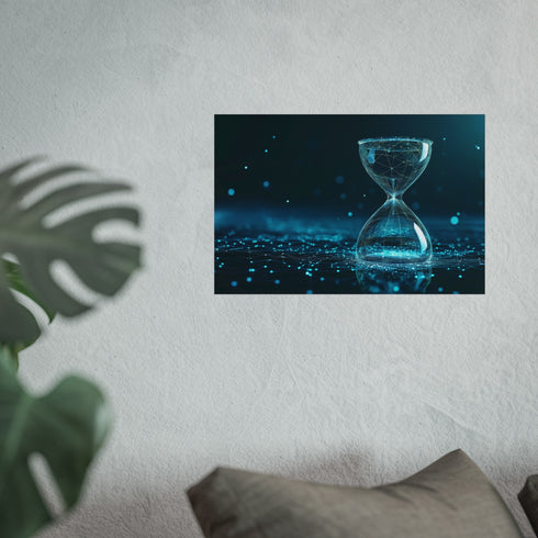 Hourglass Data Stream Poster Design