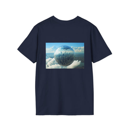 Hovering Glass City Earth T-Shirt