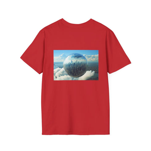 Hovering Glass City Earth T-Shirt