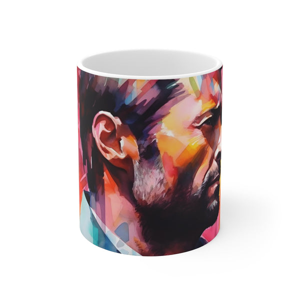 "Hugh Jackman Watercolor Neon Mug"