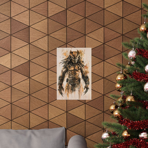 Hungry predator prowling on Matte Paper 12" x 18" poster.