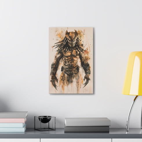 Wildlife predator lurking in shadow on striking 12x18 canvas.