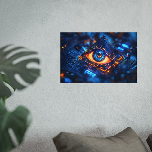 Illuminated Pyramid Eye Circuit Art