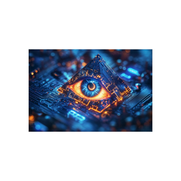 Illuminated Pyramid Eye Circuit Art