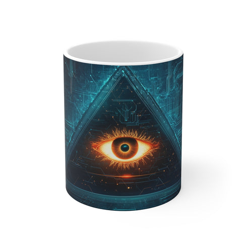 Illuminated Pyramid Eye Circuit Mug