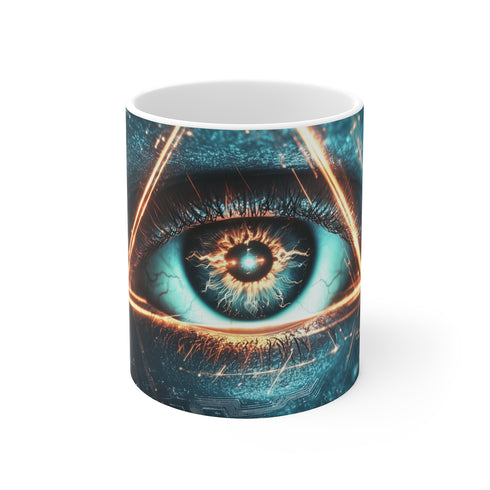 Illuminating Eye Pyramid Circuit Mug