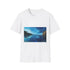 Infinity Pool with Celestial Reflection Graphic Unisex Softstyle T-Shirt - Front View