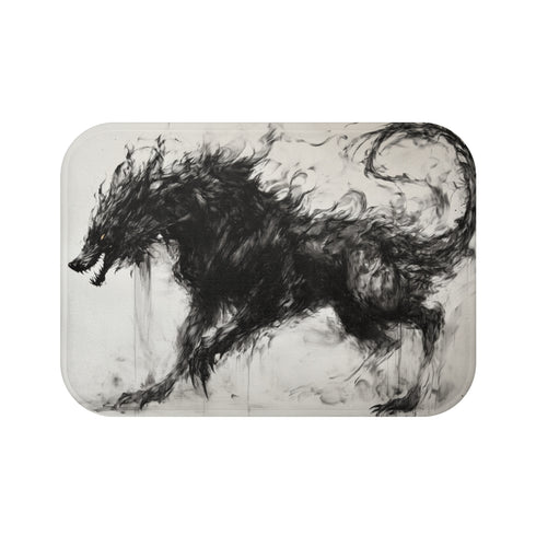 "Ink Beast Bath Mat Design"